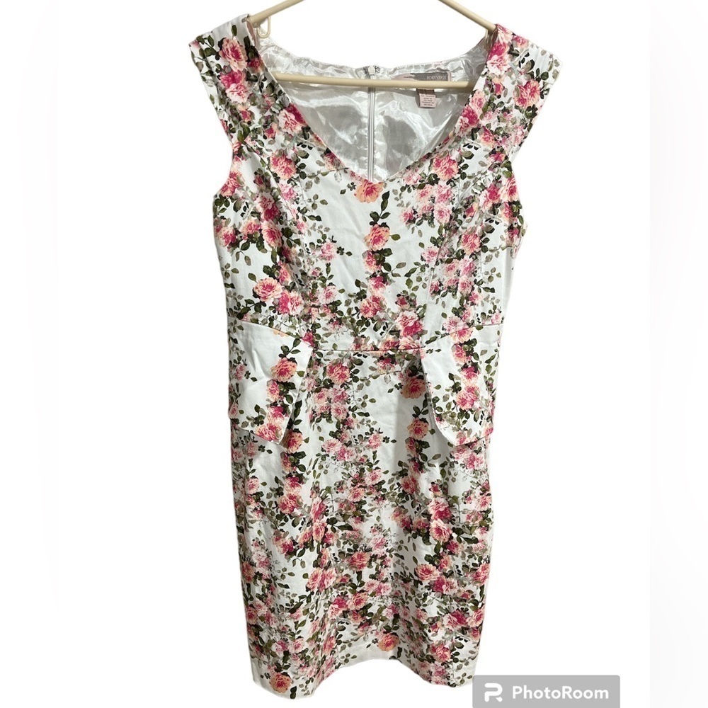 Forever 21 Cottagecore Fitted Midi Dress Rose Print Medium Coquette Soft Girl